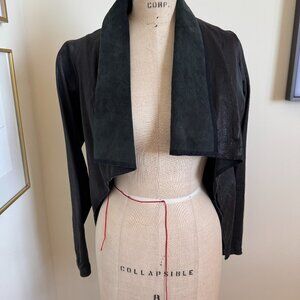 All Saints Edgy Black Leather Jacket